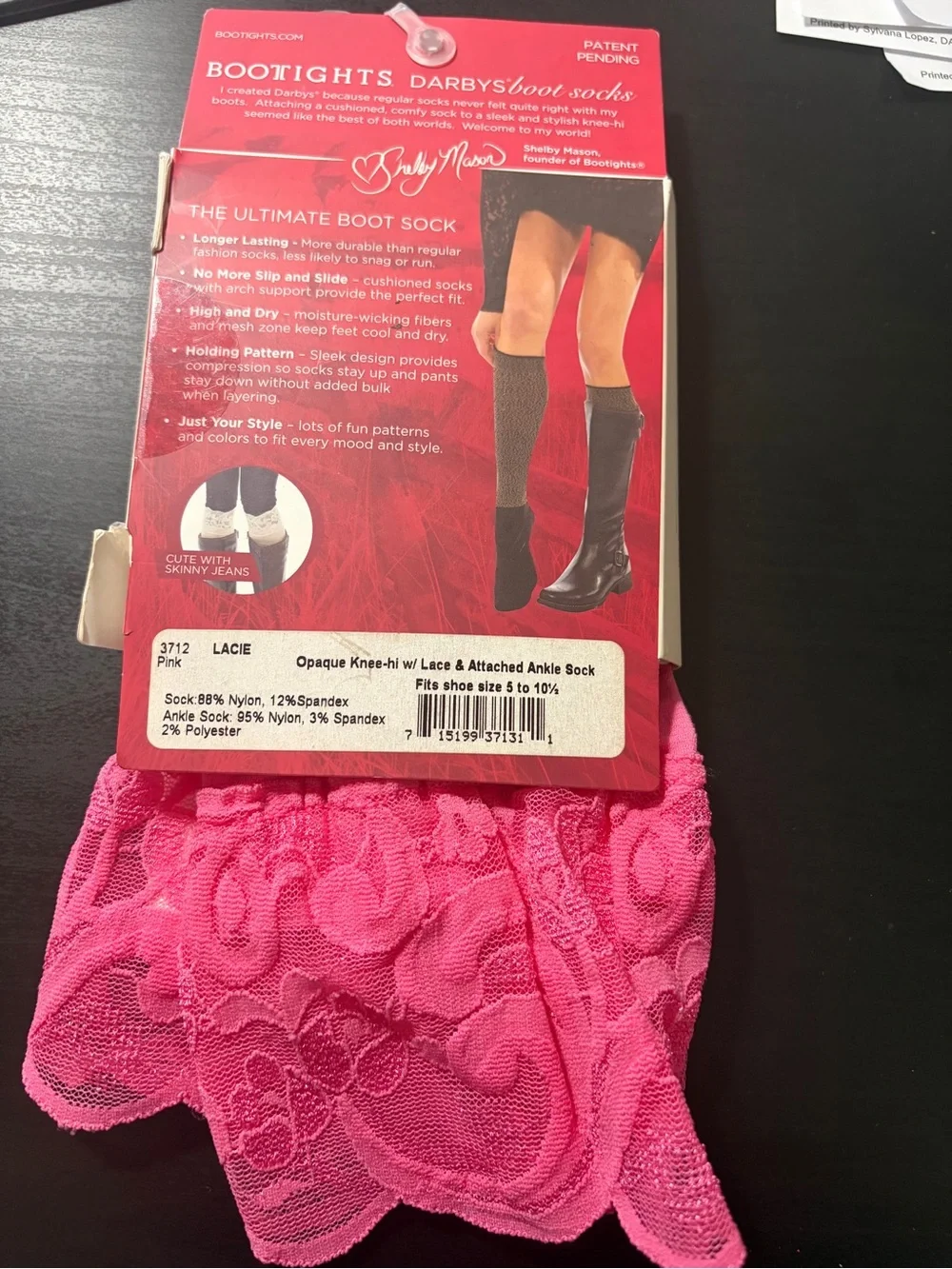 Darbys Boot Socks - Pink